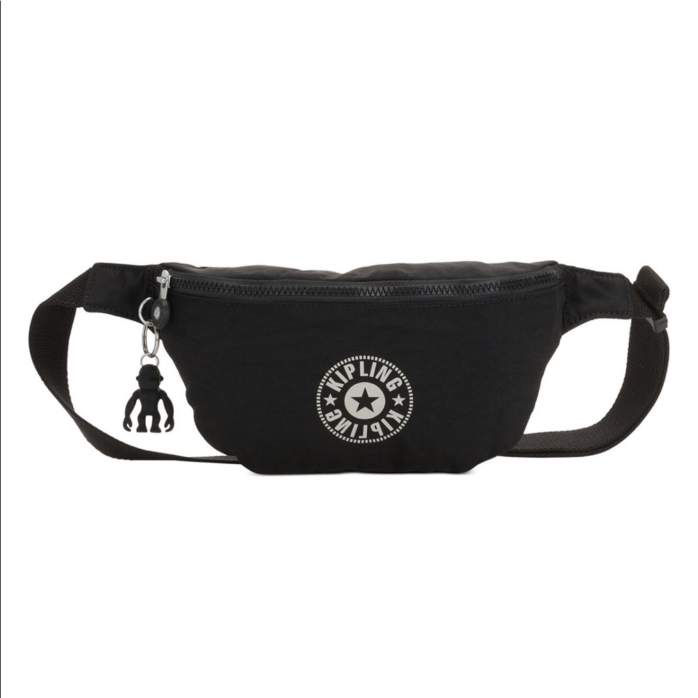 Kipling Fanny Pack White on black live light